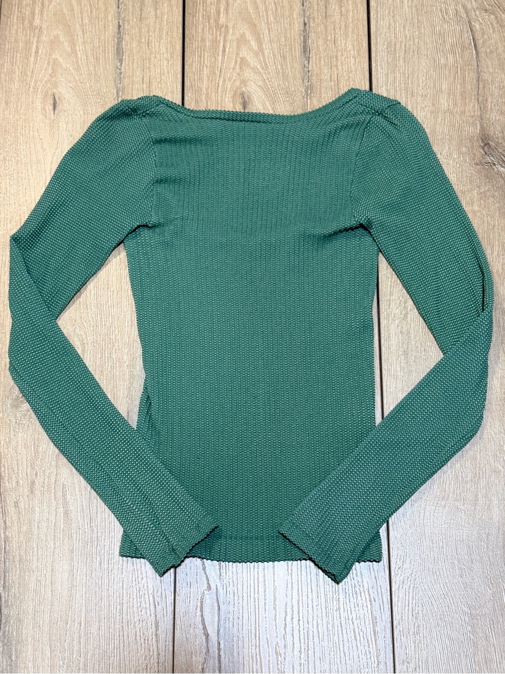 Free People Green Clean Slate Seamless Long Sleeve Layering Top XS/S - Picture 4 of 16